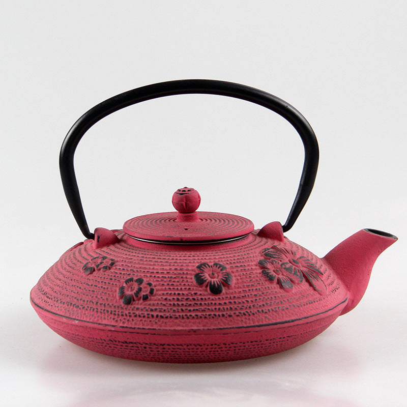 Plum Blossom Iron Pot Teapot With Filter Screen Boiling Water Making Tea Health-enhancing Tea Pot Ornaments