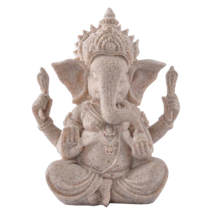 Lndian Elephant-headed God With A Pyramid Of stone POTS