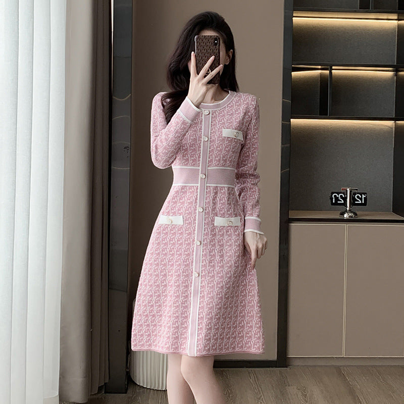 Elegant Women's Large Swing Knitted Dress