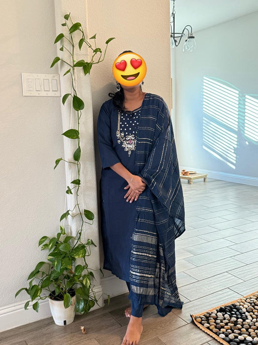 Kurta navy blue Indain wear