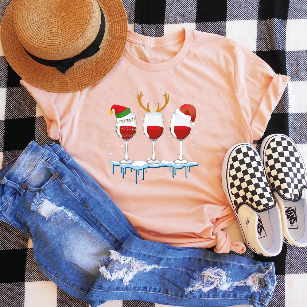Fashion Casual Women's Printed T-shirt Short Sleeves