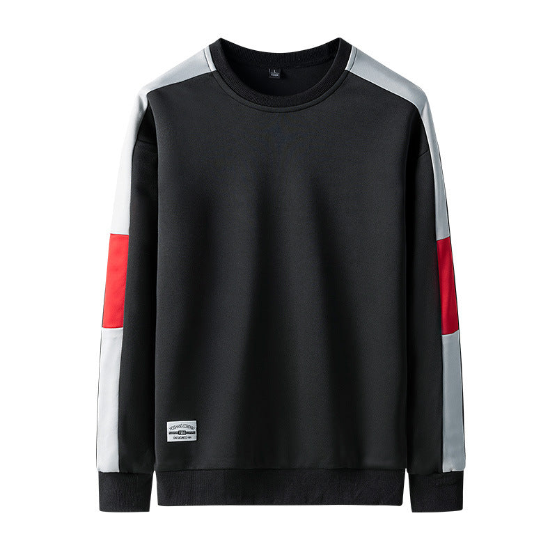 Men's Round Neck Striped Pullover Sweater