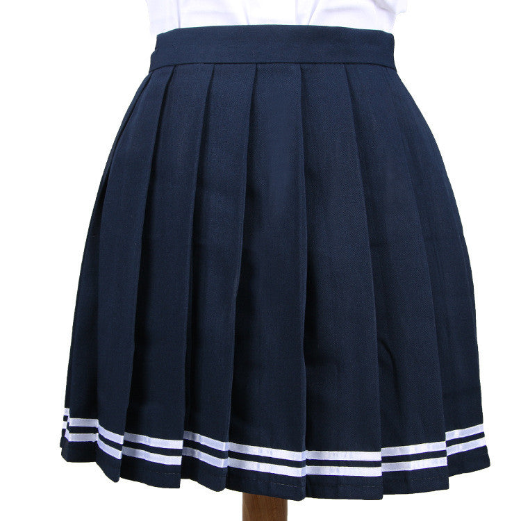 Japanese Pleated Skirt Macaron Solid Color Skirt