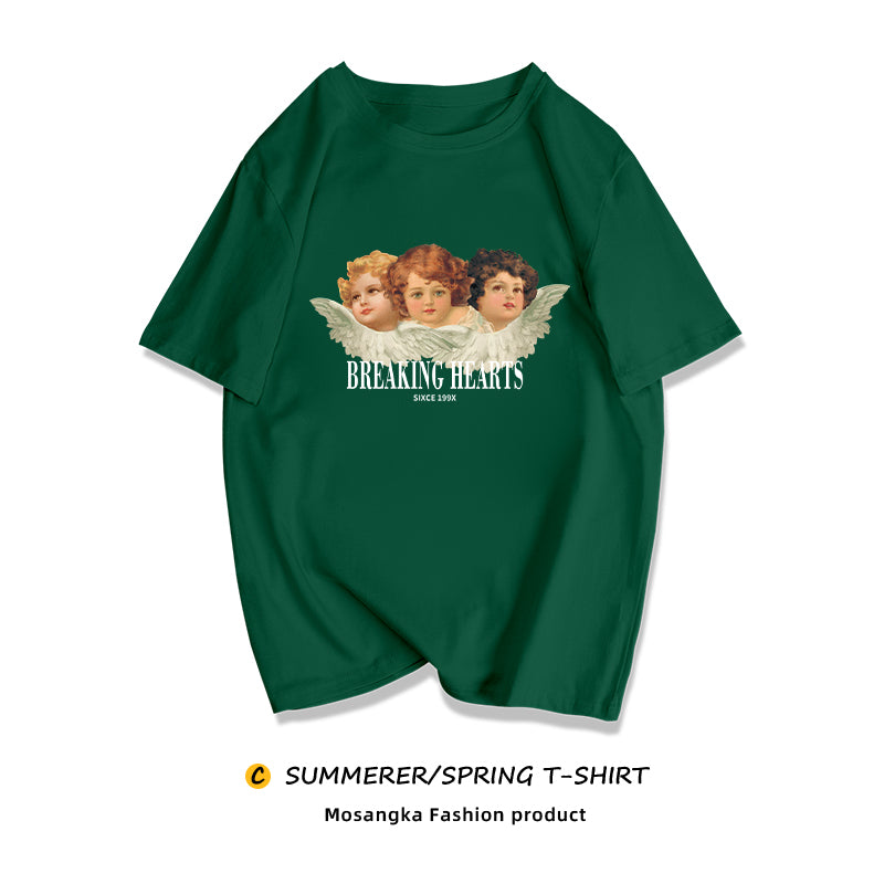 Niche Sweet And Cool T-shirt European And American Retro Fat MM Top