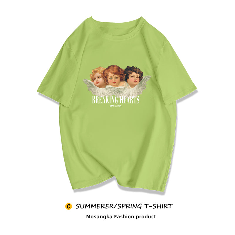 Niche Sweet And Cool T-shirt European And American Retro Fat MM Top