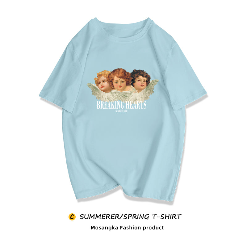 Niche Sweet And Cool T-shirt European And American Retro Fat MM Top