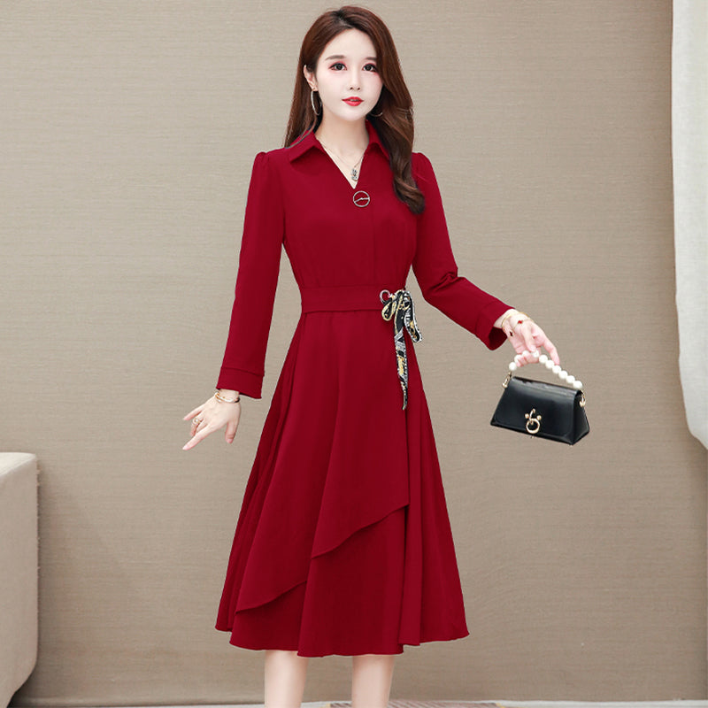 Mid-length Skirt For Mothers With A Slim Waist