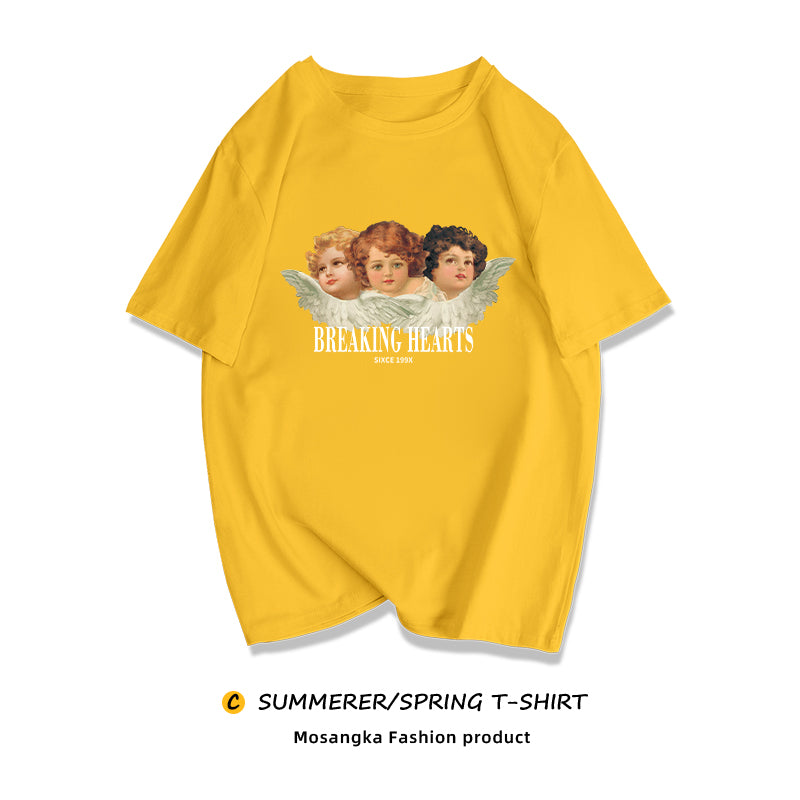 Niche Sweet And Cool T-shirt European And American Retro Fat MM Top