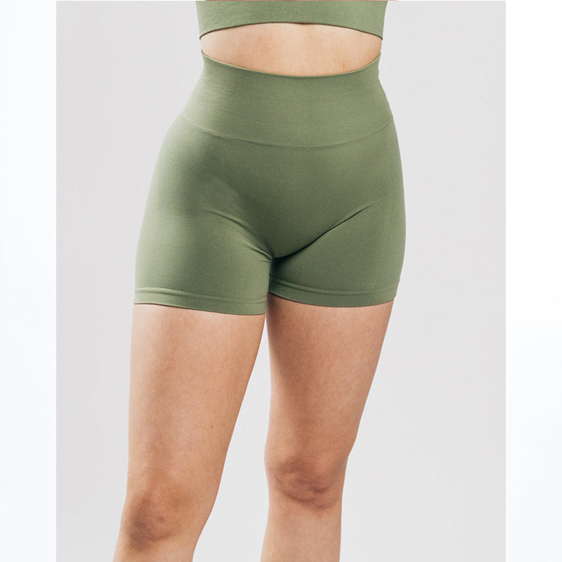 European And American Hip Lift Tight Women's High Elastic Belly Shorts