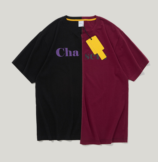INF Men S Wear Yellow Brand New Spring And Summer 2009 Fashion Brand Asymmetrical Stitching Letter Printing