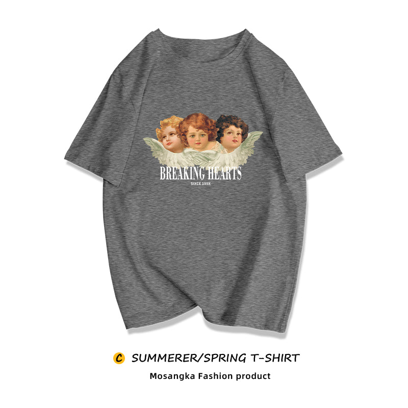 Niche Sweet And Cool T-shirt European And American Retro Fat MM Top