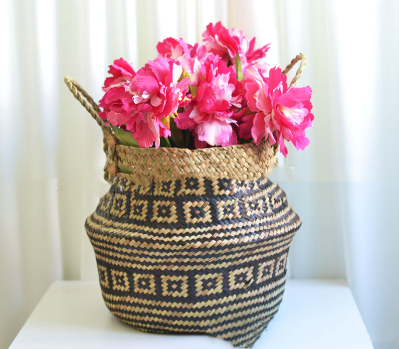 Folding binaural shopping basket