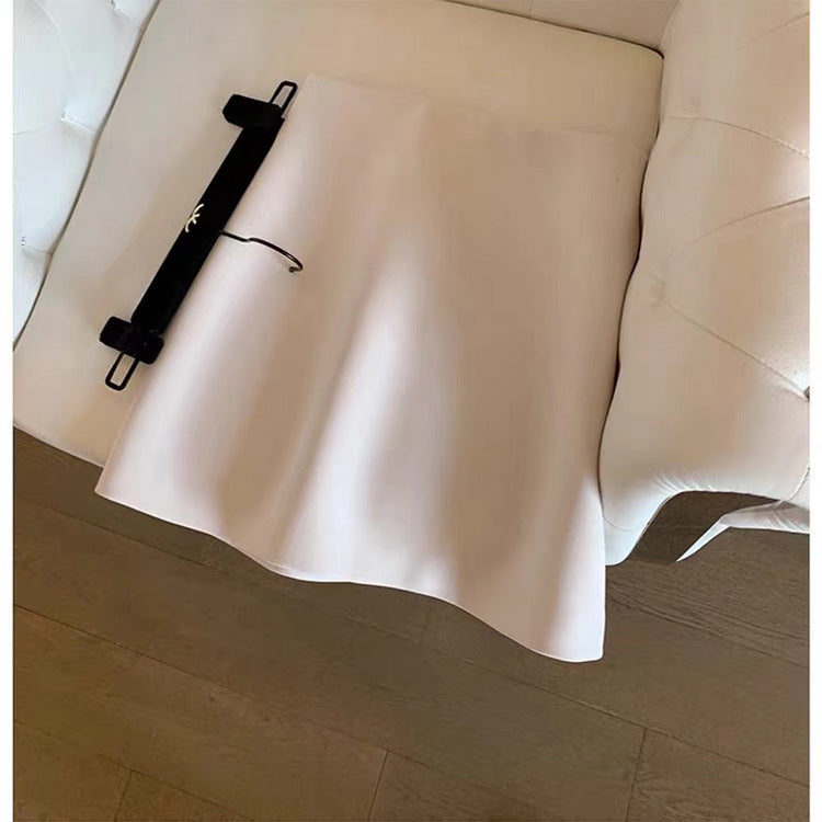 High Praise Return Item, With Worry-free Lazy Bi Collection, Chalk Off-white, Pearly A-line Skirt