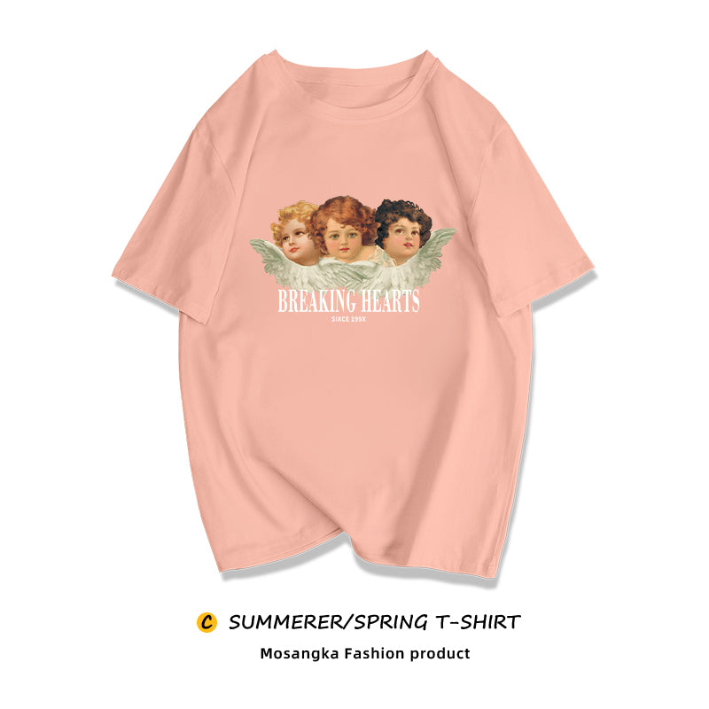 Niche Sweet And Cool T-shirt European And American Retro Fat MM Top