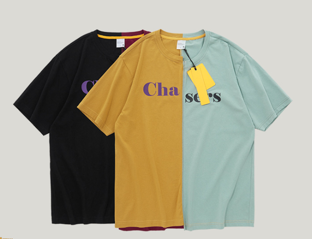 INF Men S Wear Yellow Brand New Spring And Summer 2009 Fashion Brand Asymmetrical Stitching Letter Printing