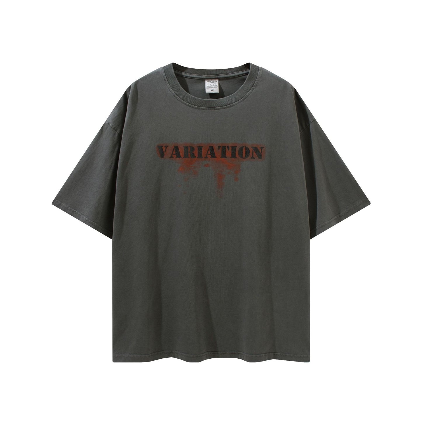 Loose Washed Tide Brand Couple Short-sleeved T-shirt
