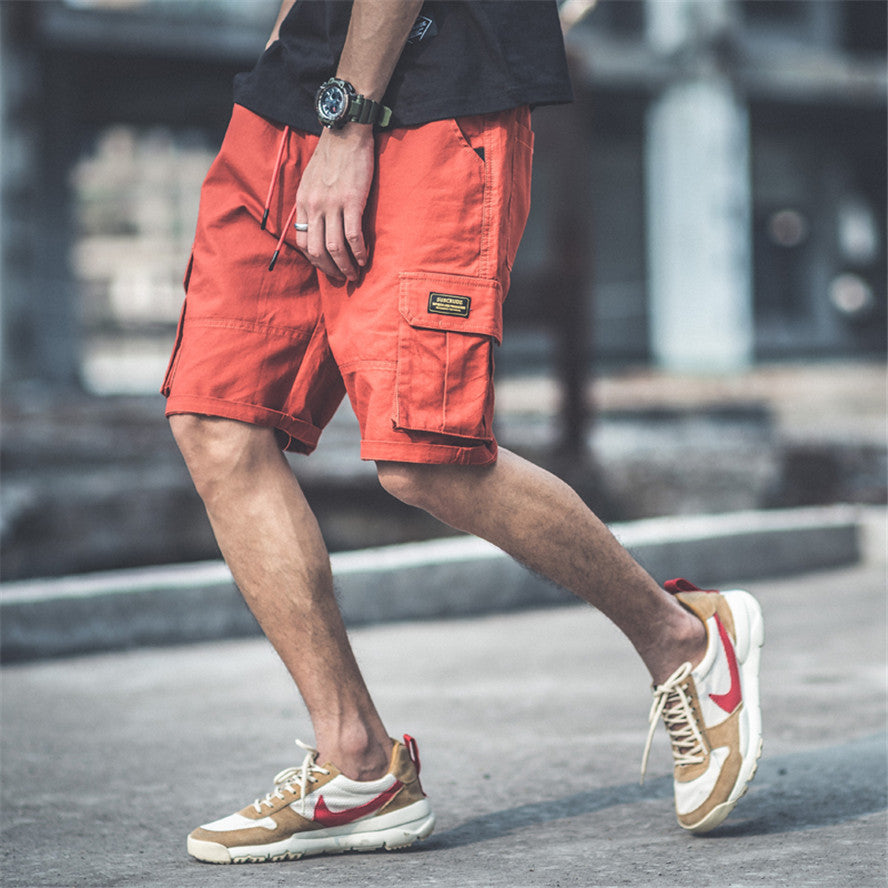 Hip-hop Trendy Loose Shorts Five-point Overalls