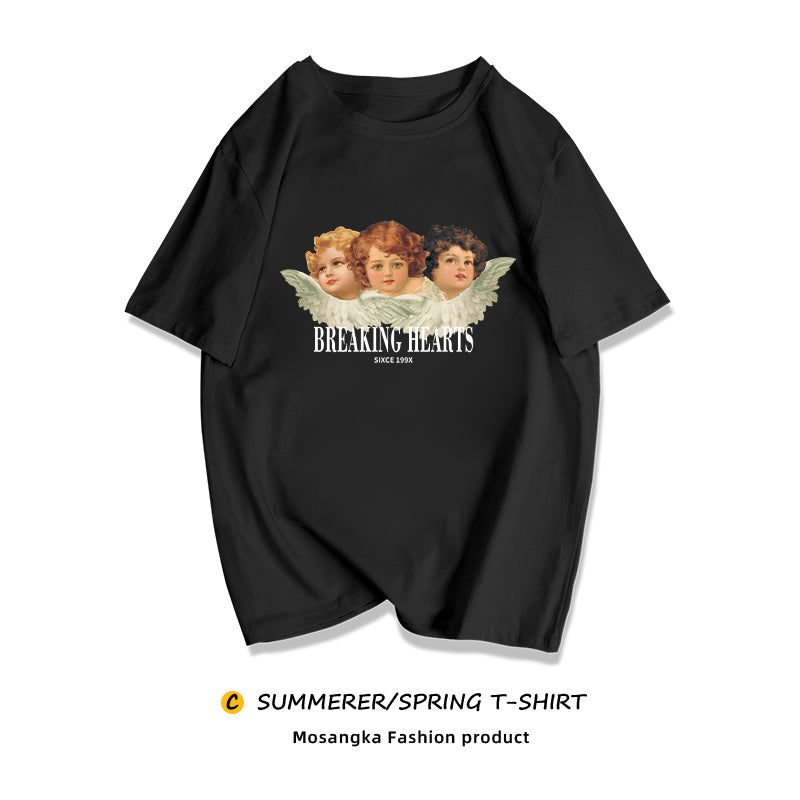 Niche Sweet And Cool T-shirt European And American Retro Fat MM Top
