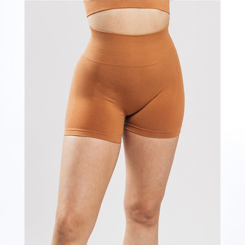 European And American Hip Lift Tight Women's High Elastic Belly Shorts