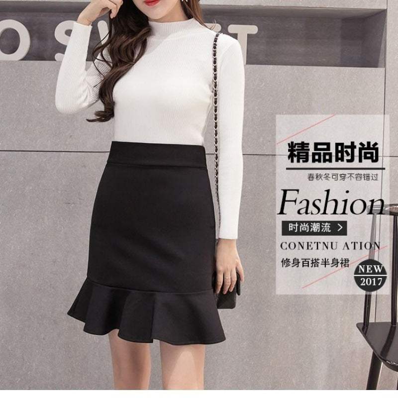 High Waist Bag Hip Fishtail Skirt Plus Size Short Skirt