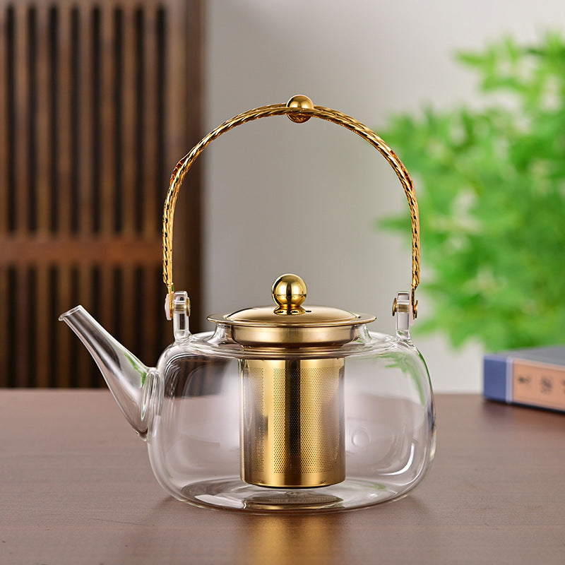 Borosilicate Glass Loop-handled Teapot Large Capacity Teapot Anti-cracking