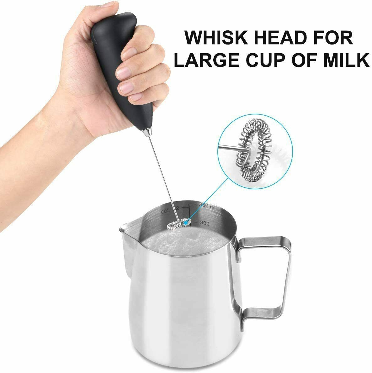 Electric Milk Frother Drink Foamer Whisk Mixer Stirrer Coffee Eggbeater Kitchen