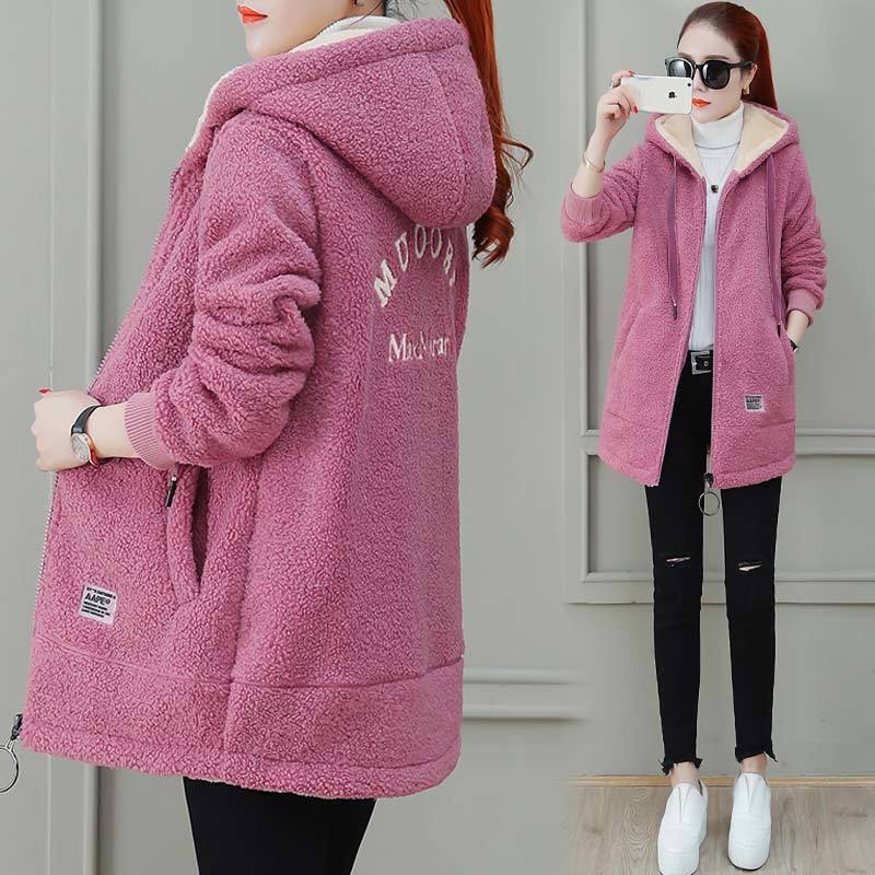 Autumn Winter Coat Cardigan Winter Faux Lamb Fur Coat