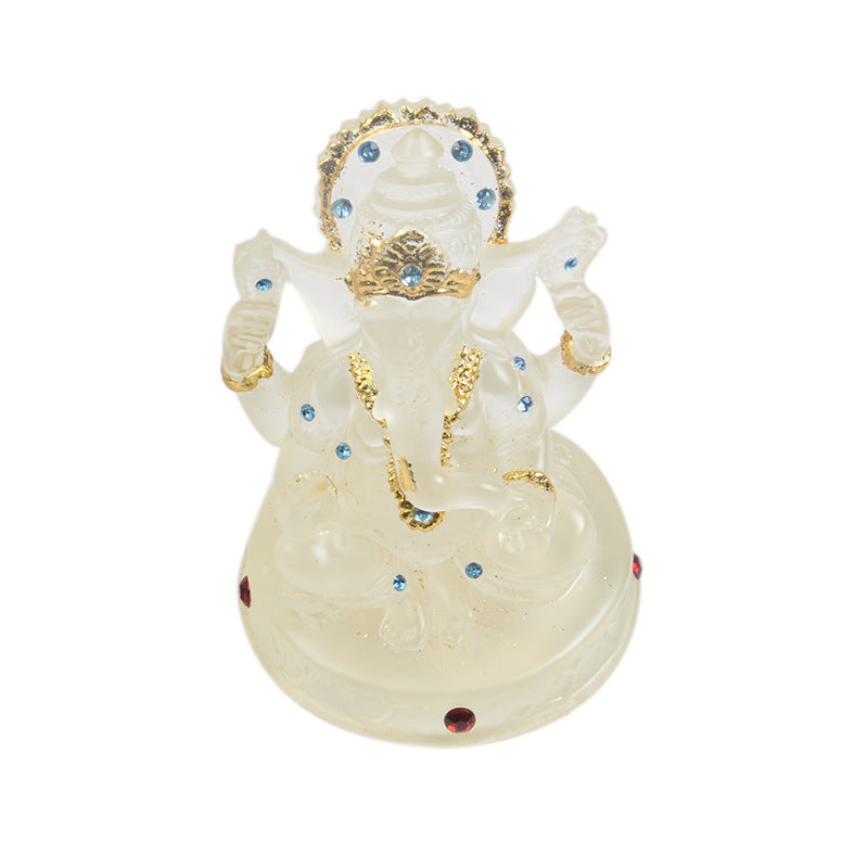 Transparent Elephant God Resin Handicraft Ornament