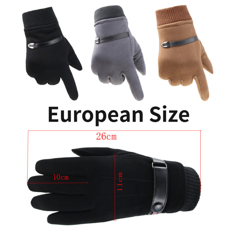 Winter Men's Gloves Suede