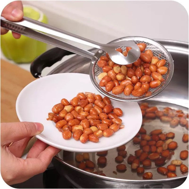 Multi-functional Oil Food Folder Kitchen Accessories Stainless Steel Fried Food  Oil Scoop