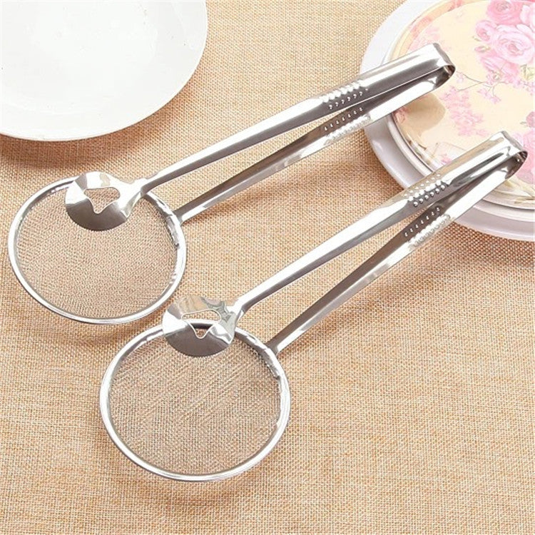 Multi-functional Oil Food Folder Kitchen Accessories Stainless Steel Fried Food  Oil Scoop