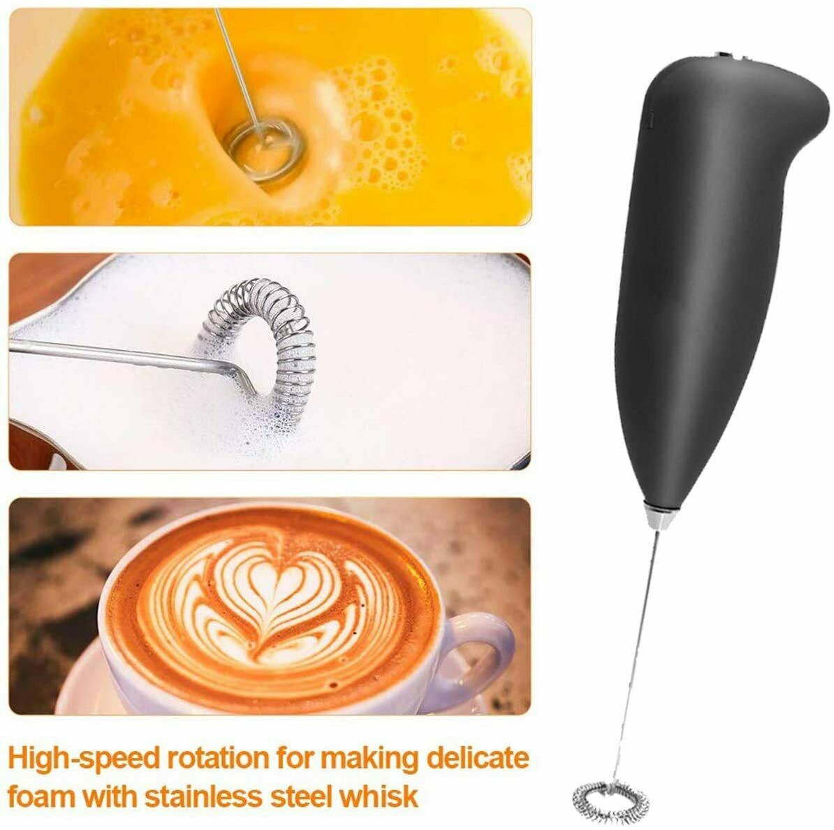 Electric Milk Frother Drink Foamer Whisk Mixer Stirrer Coffee Eggbeater Kitchen