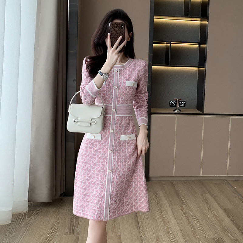 Elegant Women's Large Swing Knitted Dress