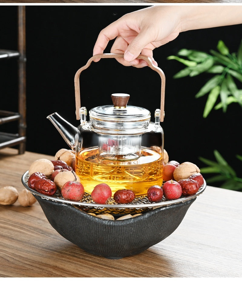 Borosilicate Glass Loop-handled Teapot Large Capacity Teapot Anti-cracking