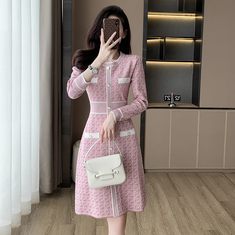 Elegant Women's Large Swing Knitted Dress