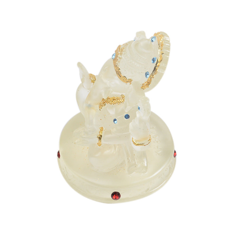 Transparent Elephant God Resin Handicraft Ornament