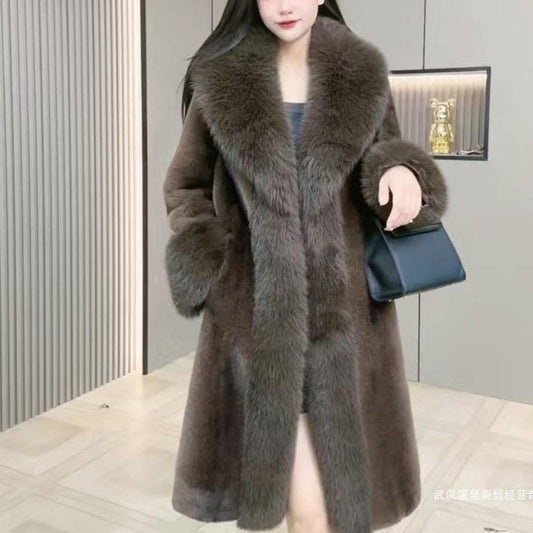 Mink Hair Fur And Leather Overcoat Women