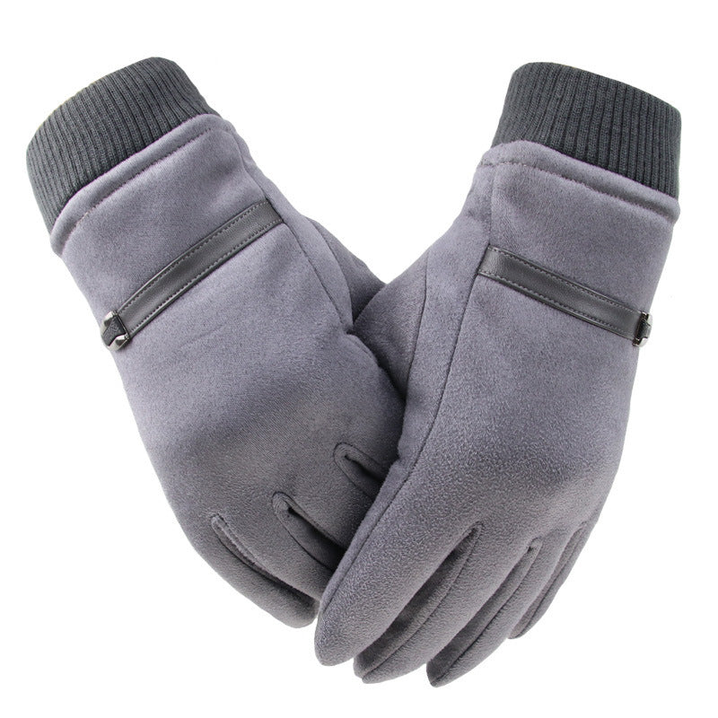 Winter Men's Gloves Suede