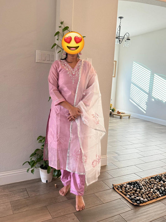 Kurta indian wear light pink