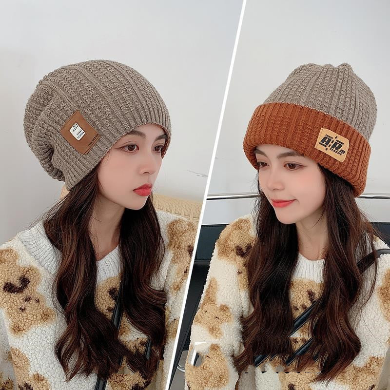 Winter All-match Baotou  Women Winter Earmuffs Warm Knitting Needle