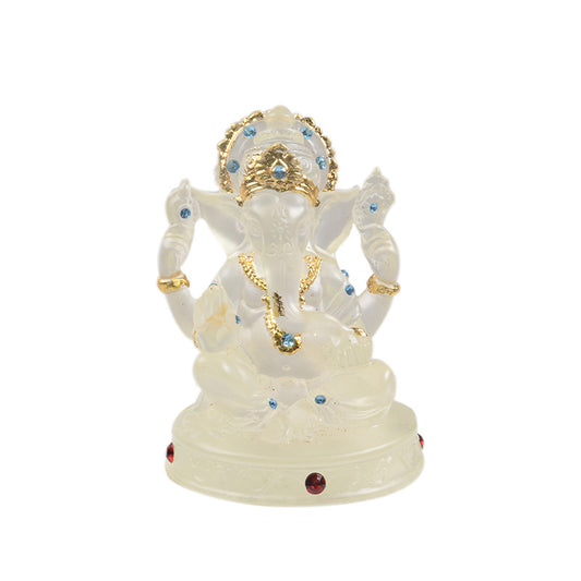 Transparent Elephant God Resin Handicraft Ornament