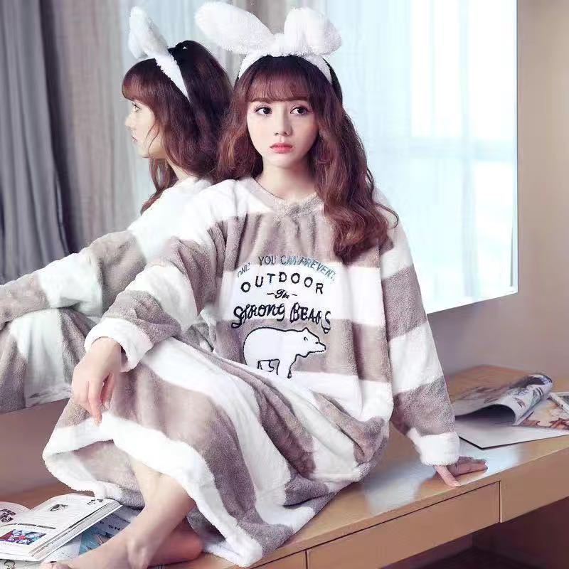 Autumn And Winter Pajamas Women Winter Flannel Pajamas Women