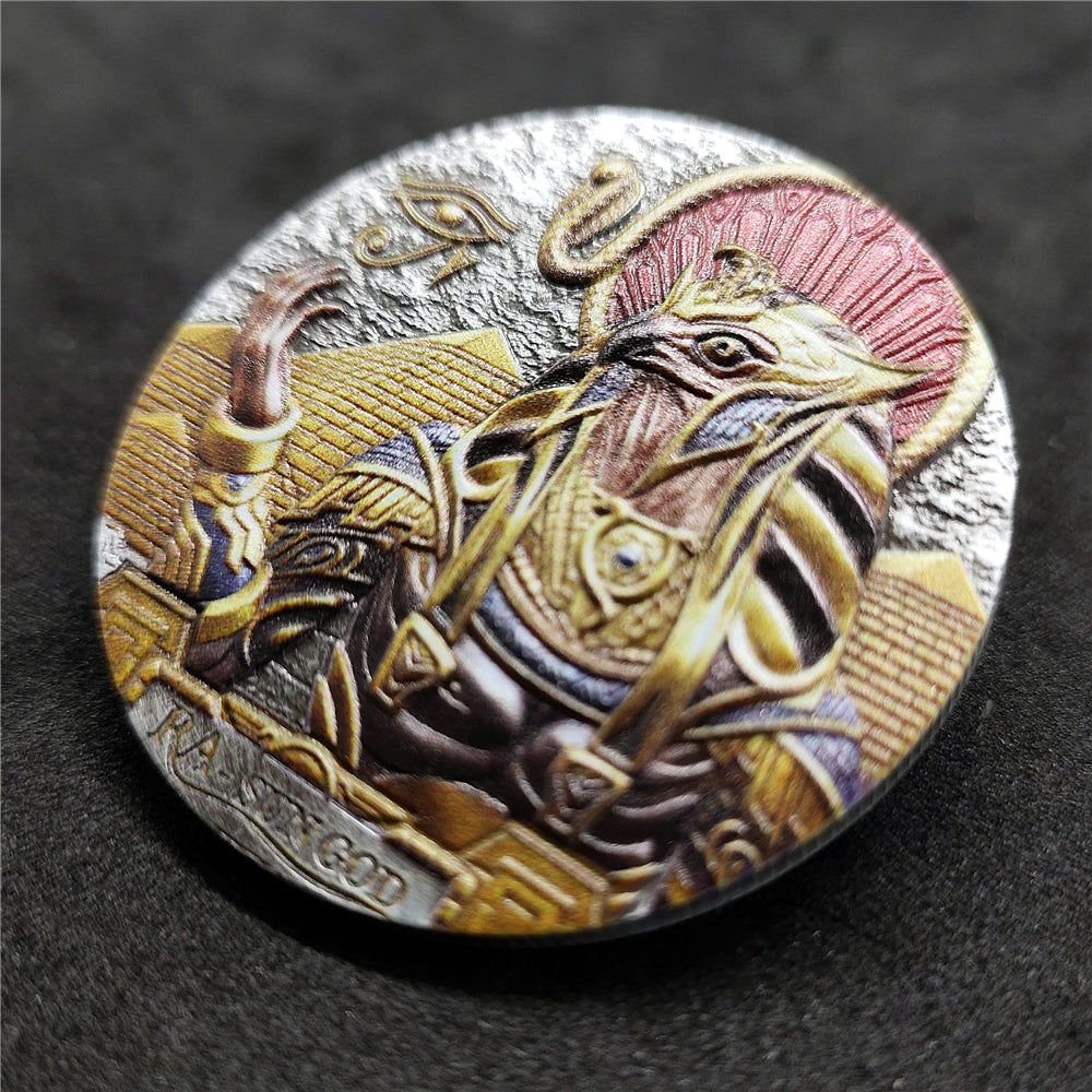 Egyptian Sun God Pharaoh Sea God Commemorative Coins