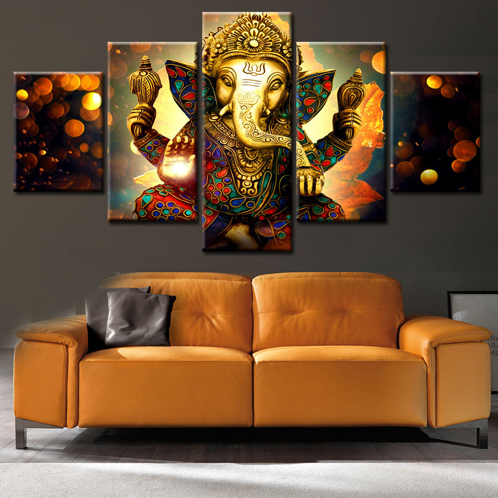 Inkjet Canvas Painting Core Hotel Decoration God Head Picture Art Wall