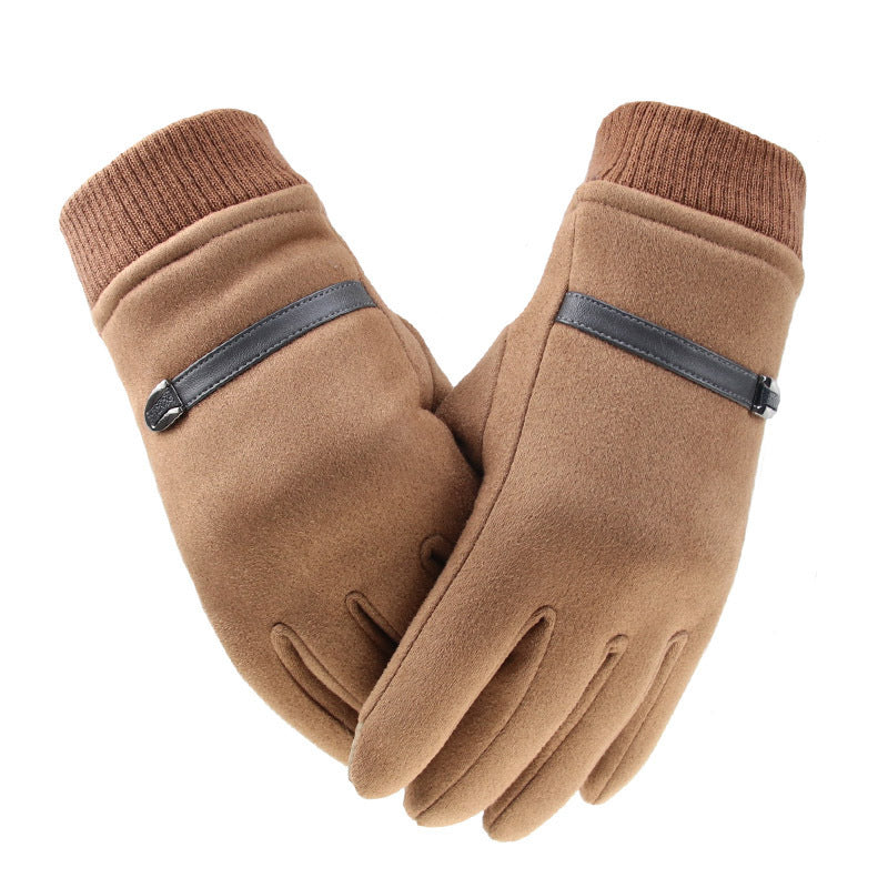 Winter Men's Gloves Suede