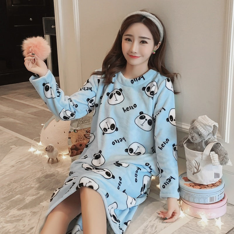 Autumn And Winter Pajamas Women Winter Flannel Pajamas Women