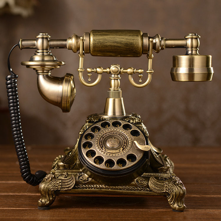 European Retro Telephone Sets Rotating Turntable Telephone