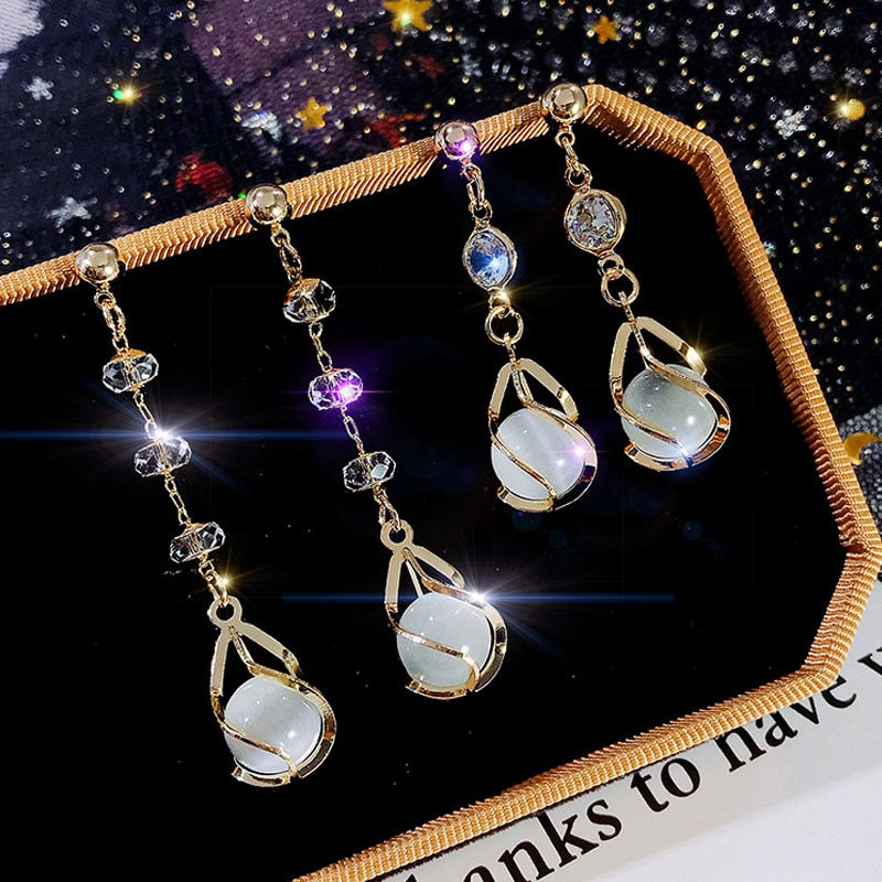 Crystal opal earrings