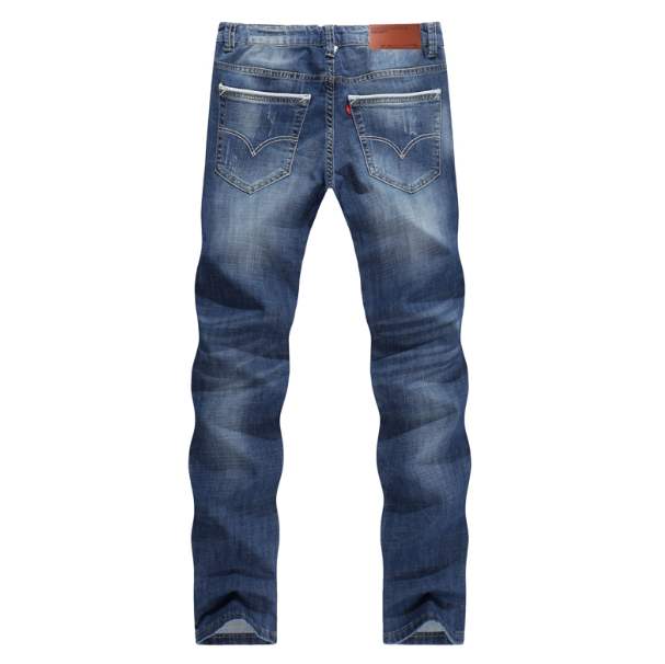 Thin Summer Straight Slim Fit Blue Jeans