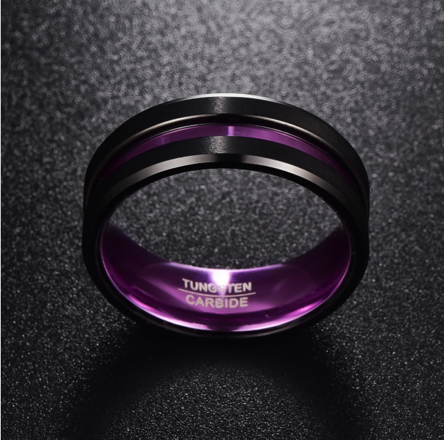 Purple party ring Groove ring